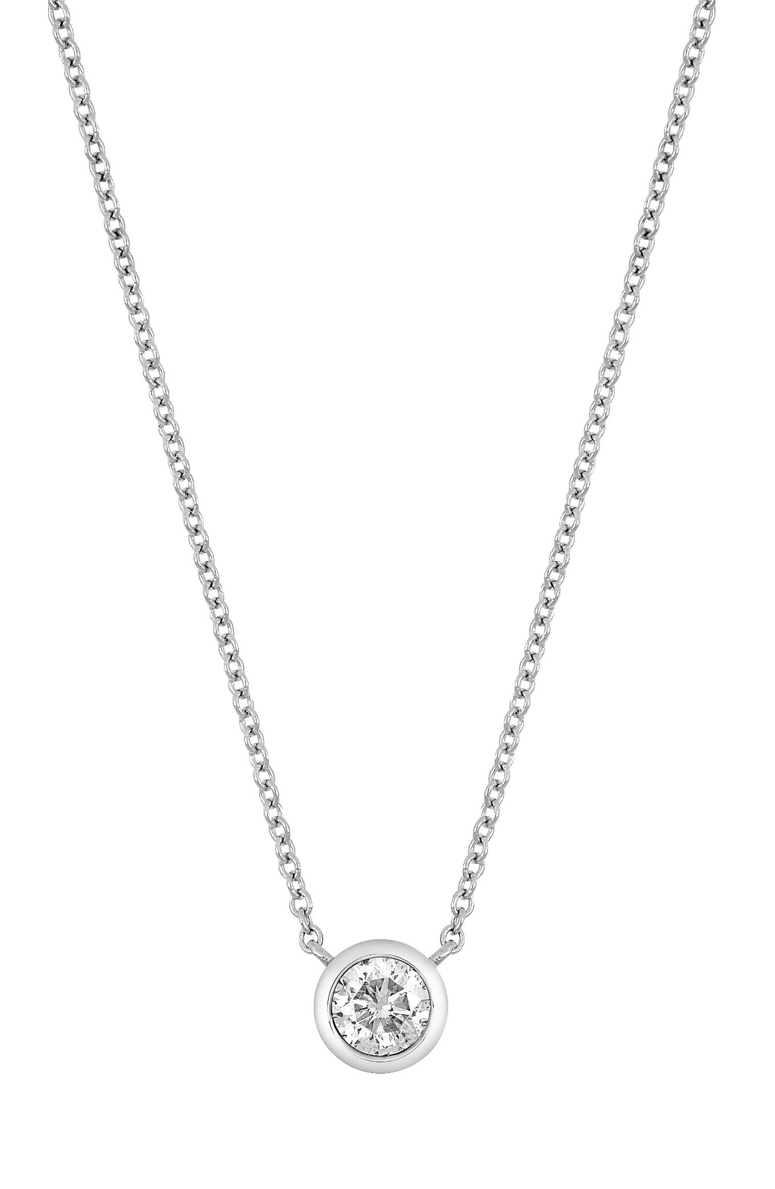 Bony Levy 14K Gold Diamond Bezel Pendant Necklace - 0.16 ctw.