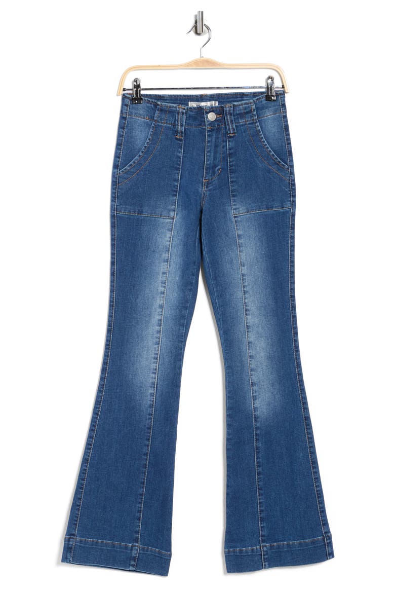 High Rise Flare Leg Jeans, Alternate, color, DARK WASH