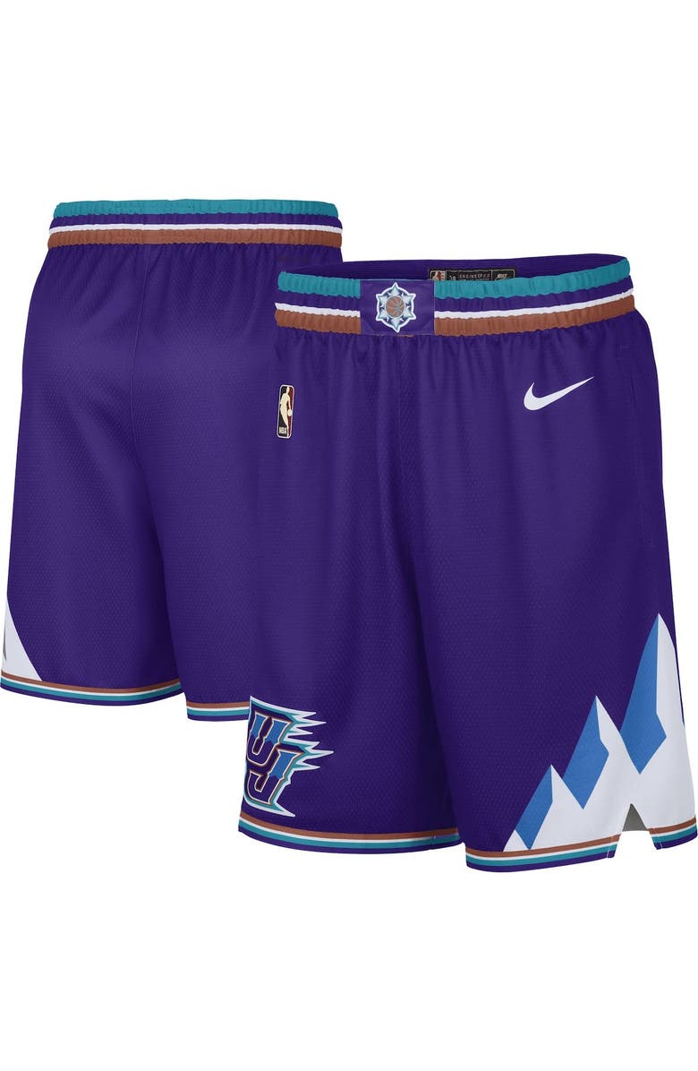 Nike Men's Nike Purple Utah Jazz 2022/23 Classic Edition Swingman Performance Shorts, Main, color,