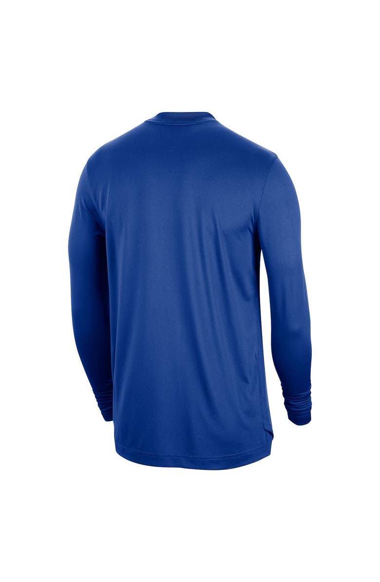 Nike Men's Nike Blue Philadelphia 76ers 2022/23 City Edition Pregame Warmup Long Sleeve Shooting Shirt, Alternate, color, 