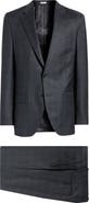 Peter Millar Hartford Classic Fit Charcoal Plaid Wool Suit