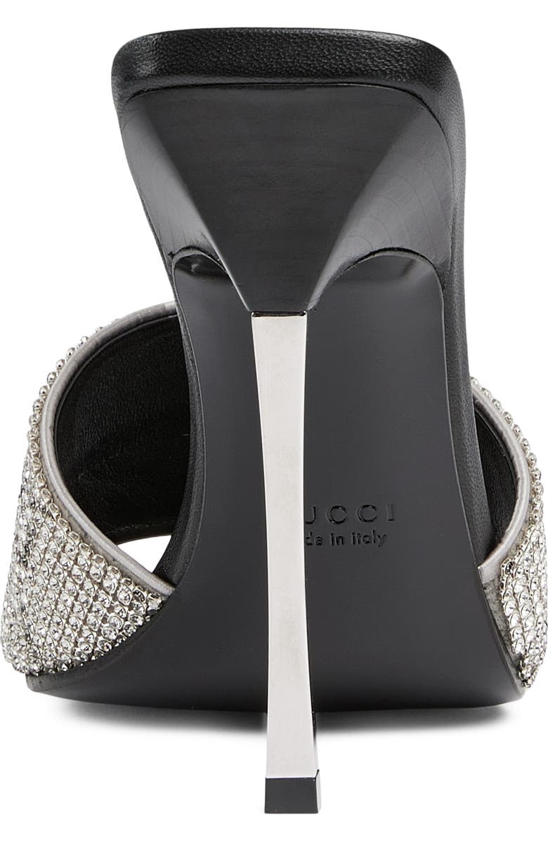 Gucci Bombshell Trinity Crystal Sandal, Alternate, color, Light Grey/ Crystal