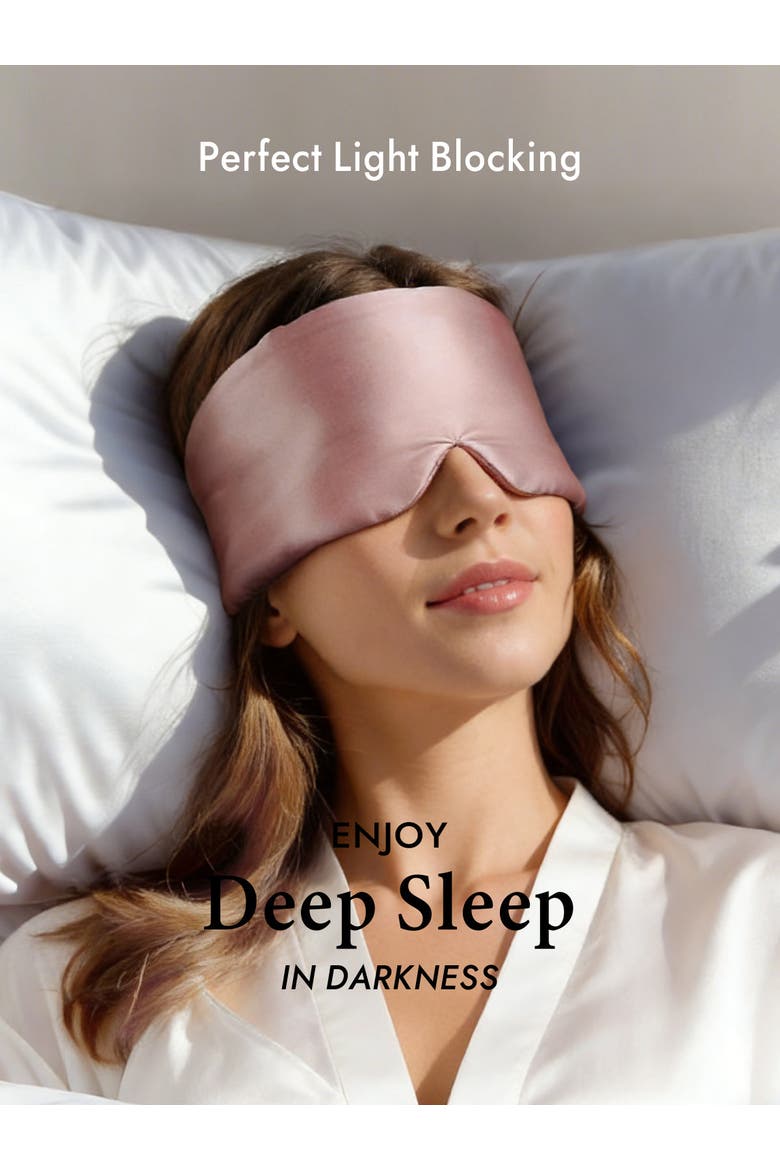 Elegant One Piece Silk Sleep Eye Mask, Alternate, color, PaleMauve