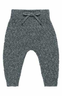 QUINCY MAE Organic Cotton & Linen Blend Knit Pants