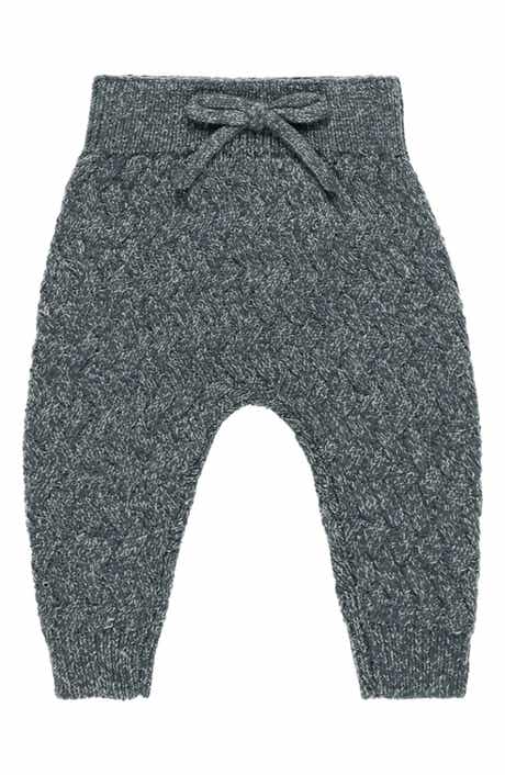 QUINCY MAE Organic Cotton & Linen Blend Knit Pants