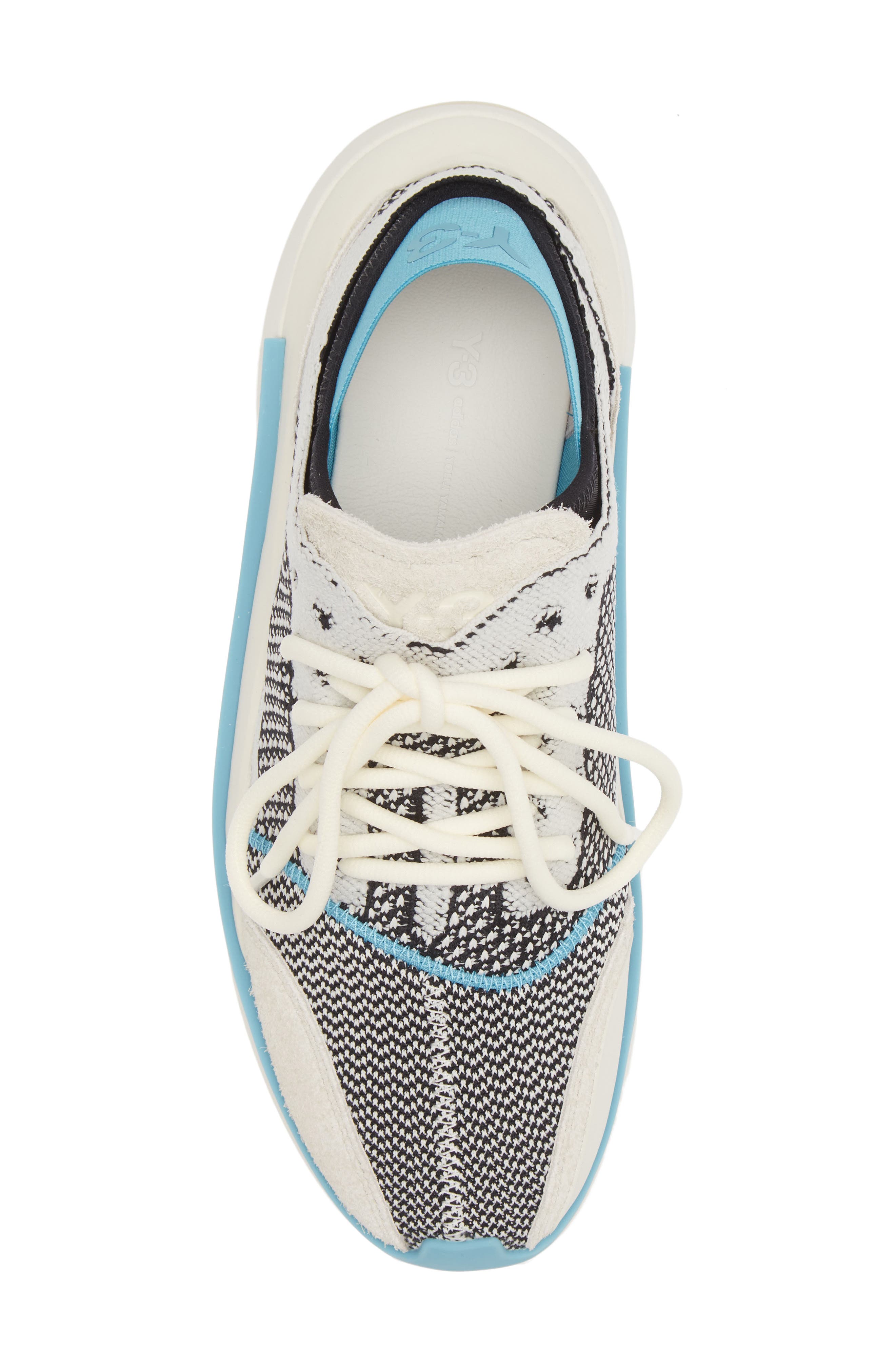 Y-3 Qisan Knit Mixed Media Sneaker, Alternate, color, 