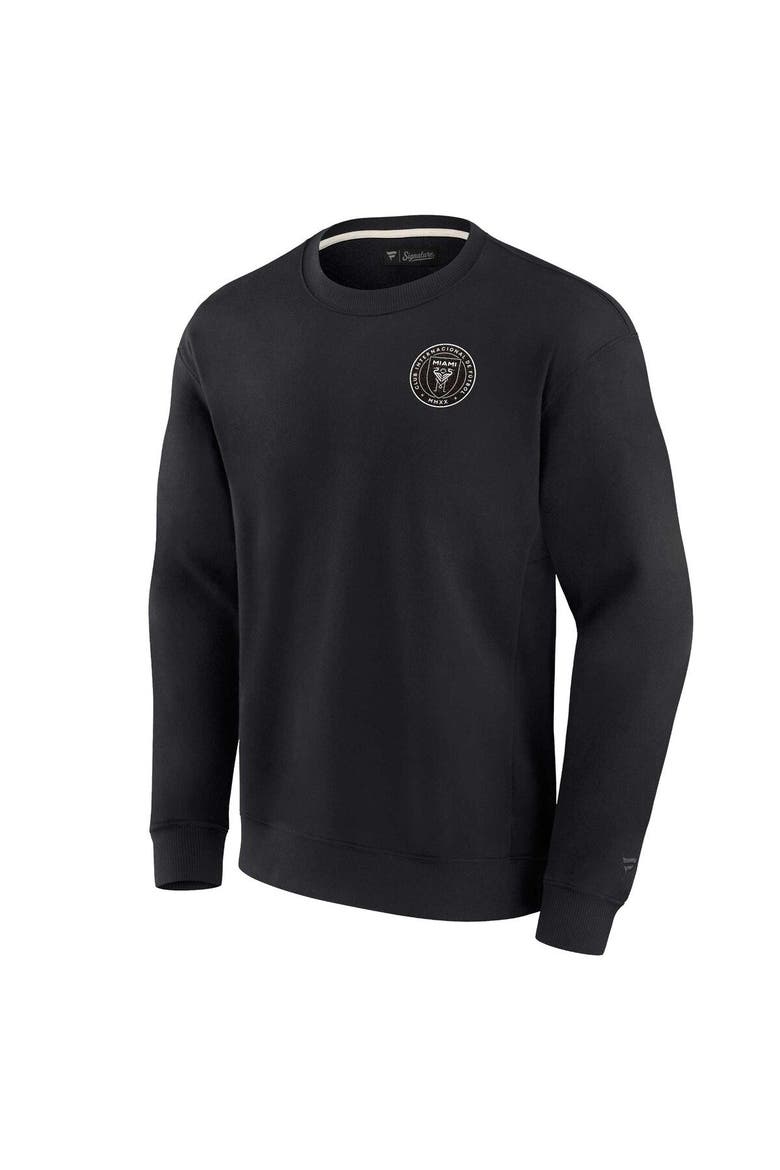 Unisex Fanatics Signature Black Inter Miami CF Super Soft Pullover Crew Sweatshirt, Alternate, color, Black