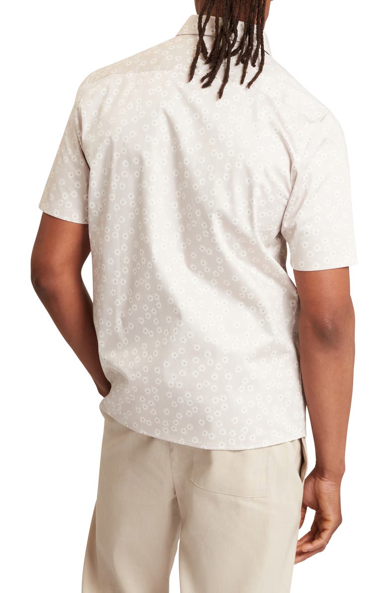 Ted Baker Afflek Short Sleeve Button-Up Shirt, Alternate, color, Ecru