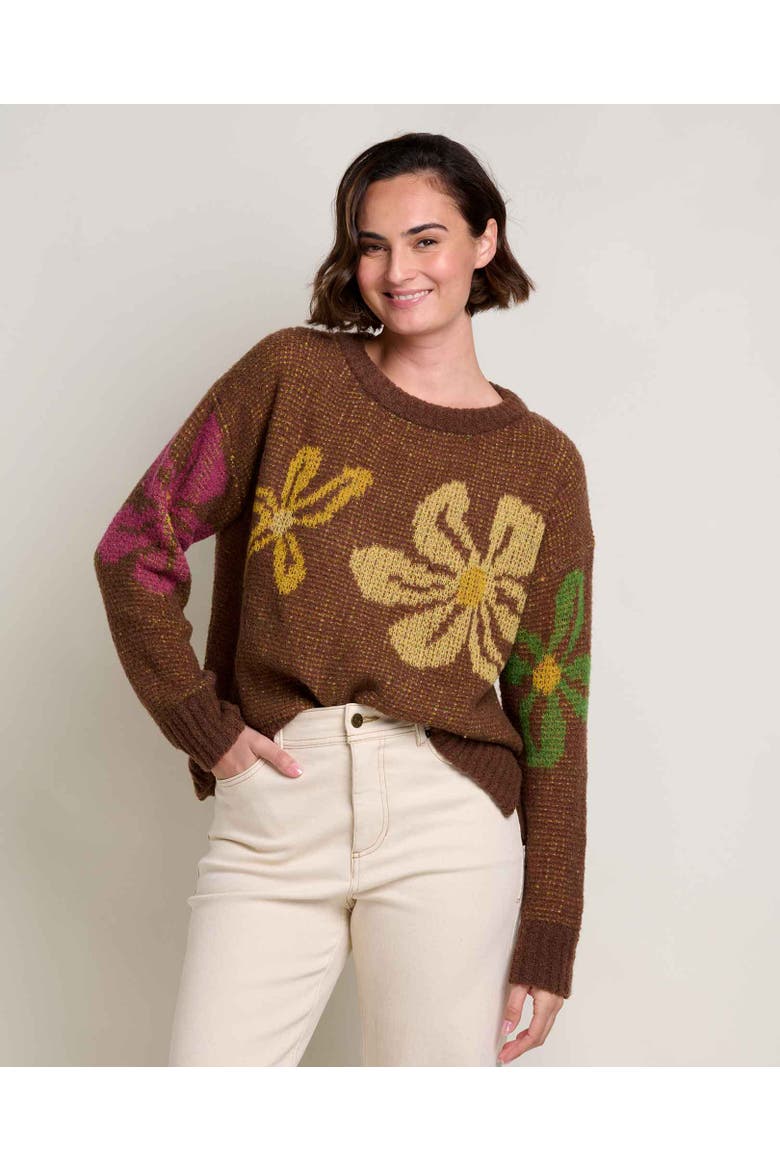 Cotati Dolman Sweater, Main, color, Chestnut Daisies