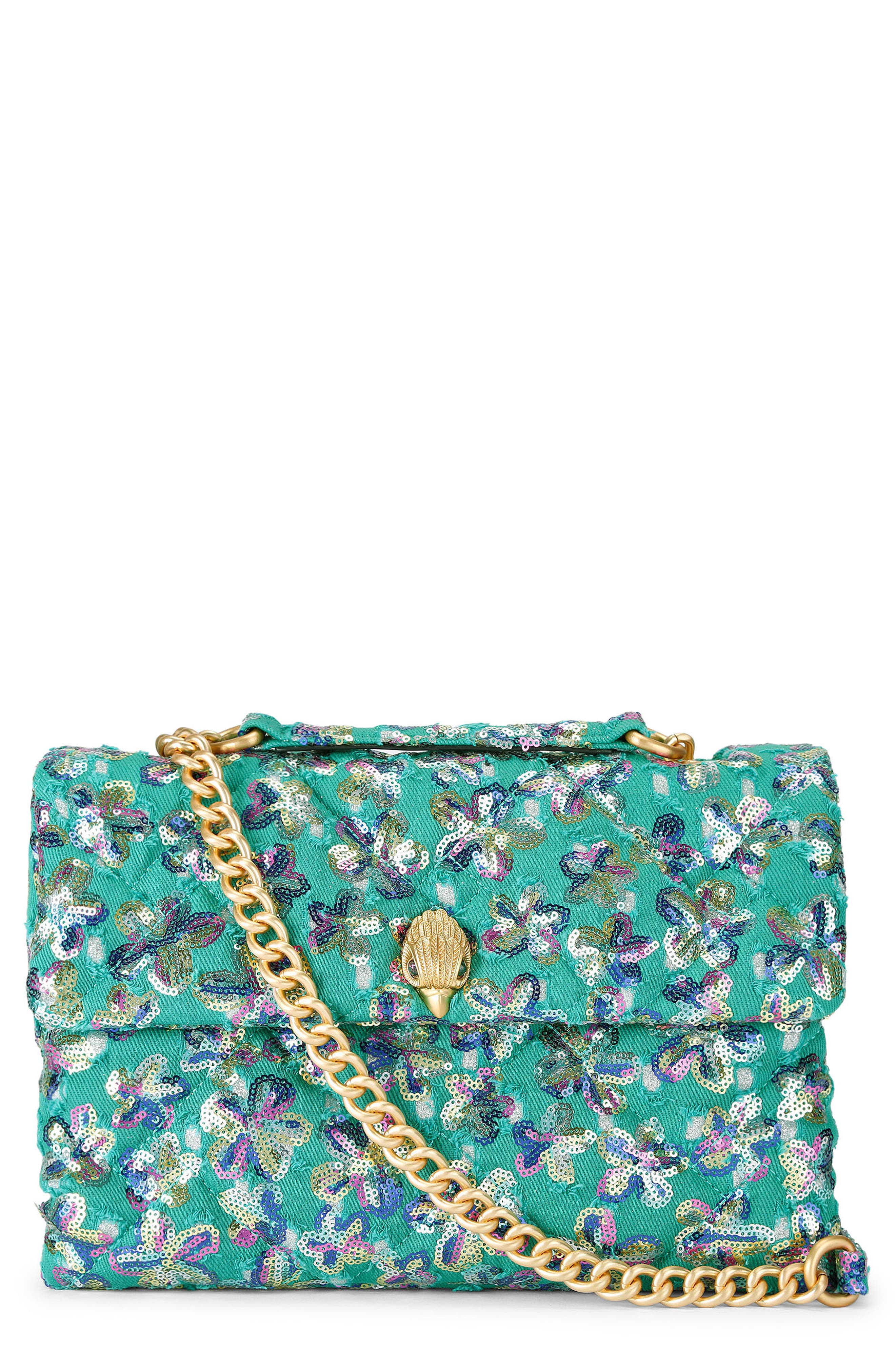 Kurt Geiger London Large Kensingston Sequin Soft Quilted Convertible Shoulder Bag