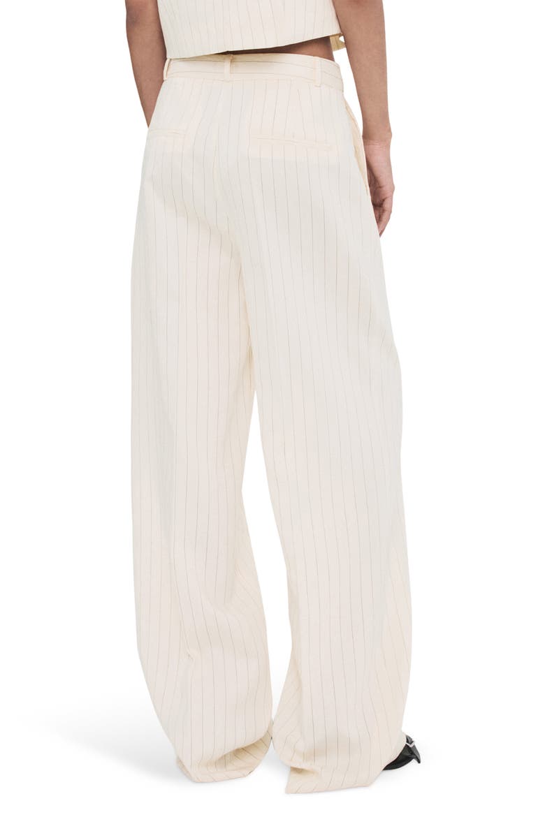 Cadena Pantalon Pinstripe Pants, Alternate, color, OFF WHITE