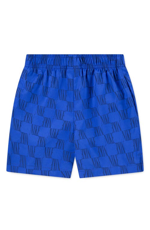 Nike Kids' Logo Check Athletic Shorts In Game Royal