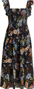 Vince Camuto Floral Midi Sundress