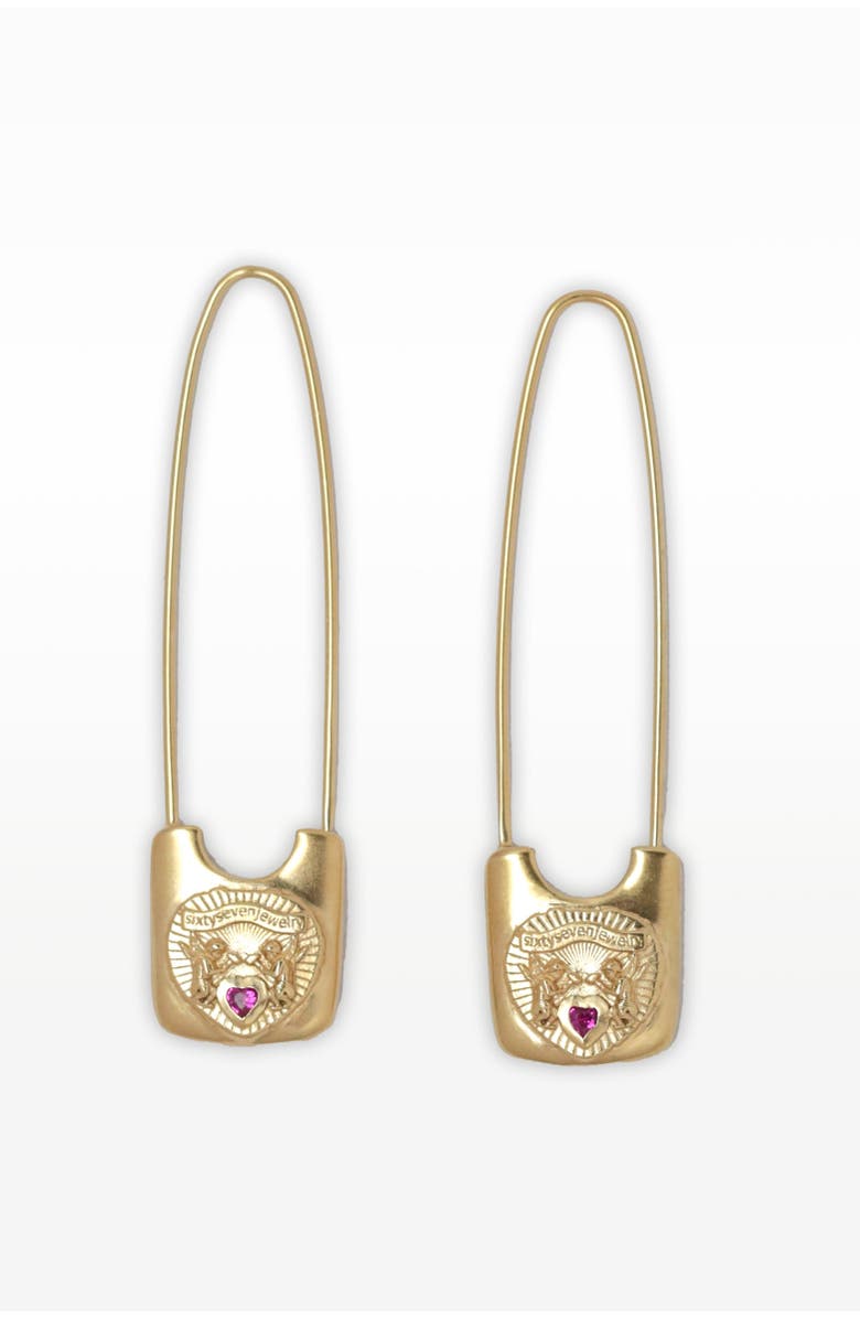 67jewelry Gold Safety Pin Earrings, Main, color, Gold