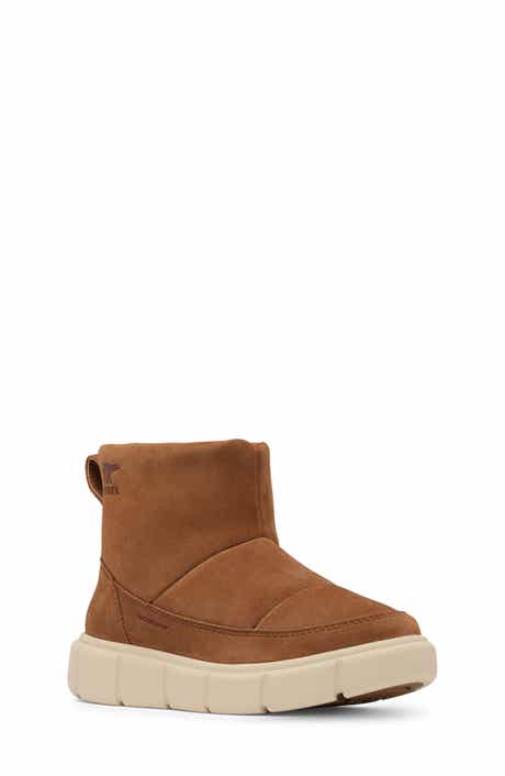 SOREL Kids' Explorer III Faux Fur Waterproof Slip-On Boot