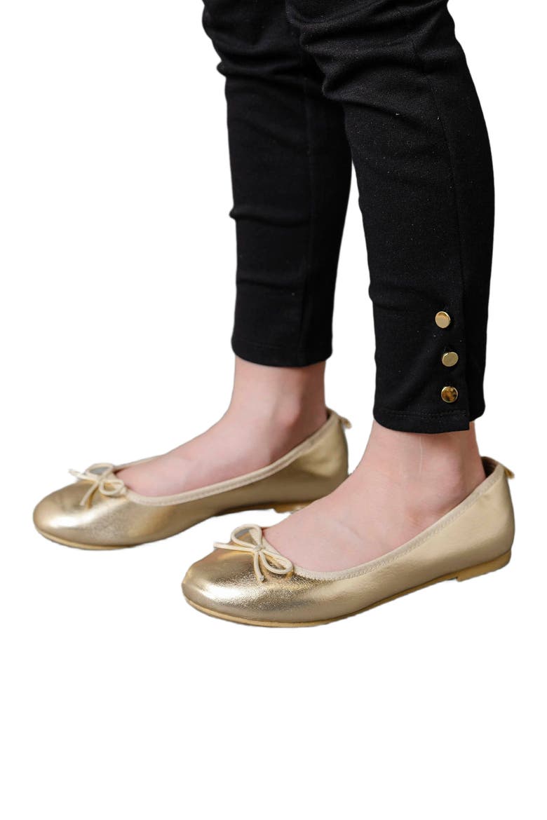 Girls' Button Cuff Ponte Pant, Kids, Alternate, color, Black Button Cuff