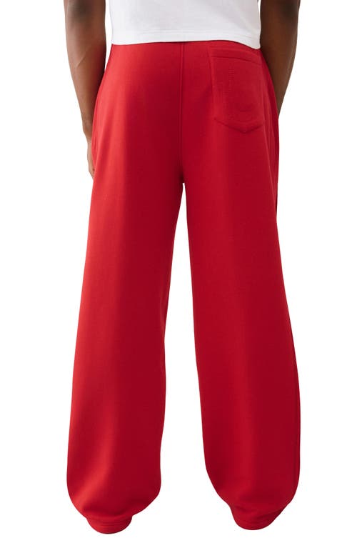True Religion Rib Stitch Dept Baggy Sweatpants In Red