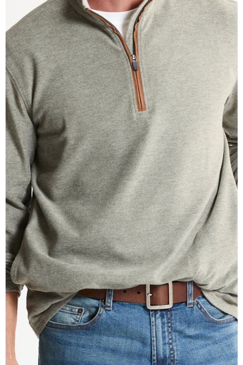 Ultra Soft Heather Pullover Quarter Zip, Alternate, color, OLIVE
