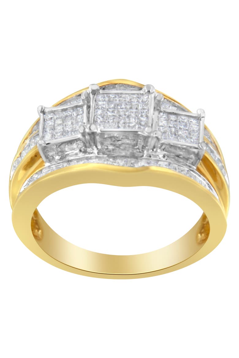 10KT Two-Toned Gold 1.00 cttw Diamond Ring, Alternate, color, Yellow