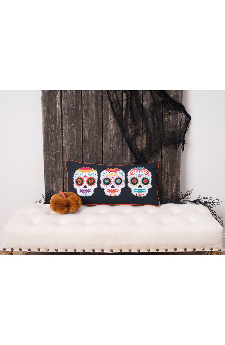 C&F Home Sugar Trio Colorful Accent Pillow 12" x 24", Alternate, color, Black