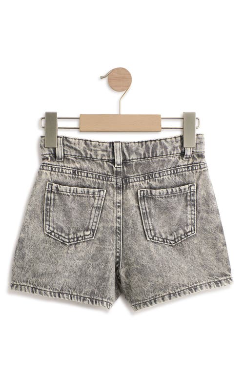 Next Kids' Acid Wash Denim Skort In Gray