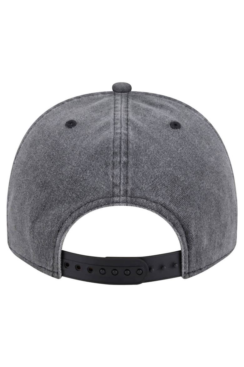 Men's New Era  Charcoal New Orleans Pelicans Throwback Washed Pre-Curved 9FIFTY Snapback Hat, Alternate, color, Charcoal