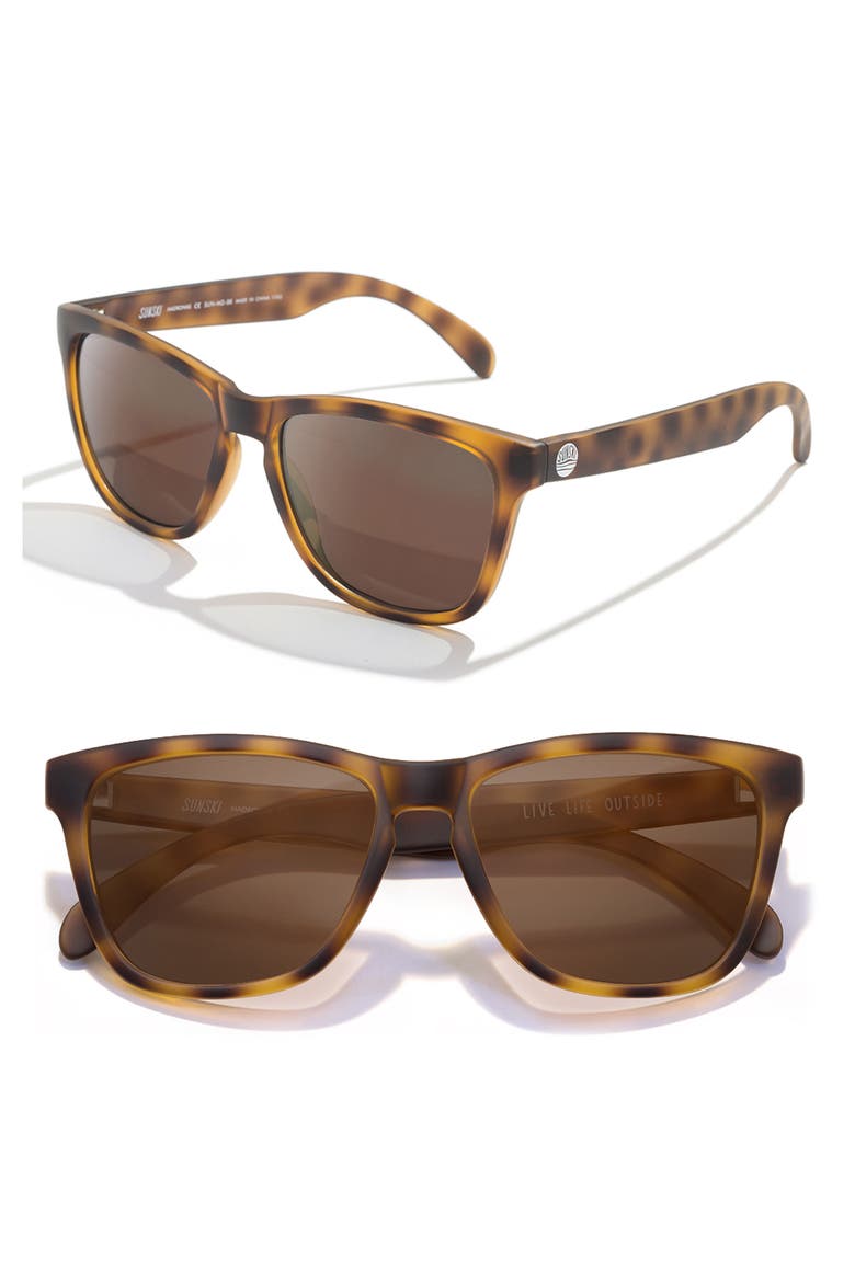 Madrona 53mm Polarized Sunglasses, Main, color, BROWN
