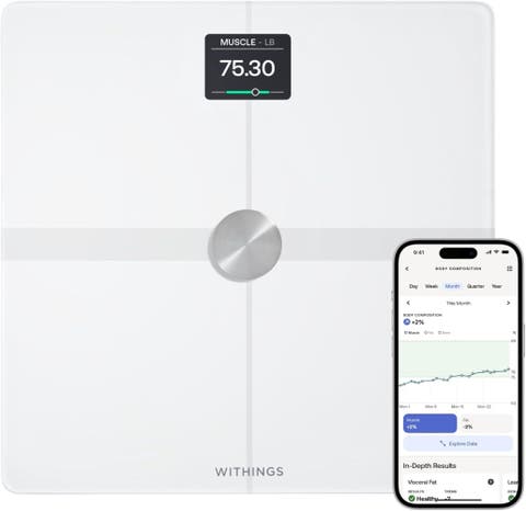 Body Smart - Accurate Scale for Body Weight and Fat Percentage, Body Composition Wi-Fi and Bluetooth Weight Scale, Baby Weight Scale, Smart Scale Apple Health Compatible, Bathroom Scale