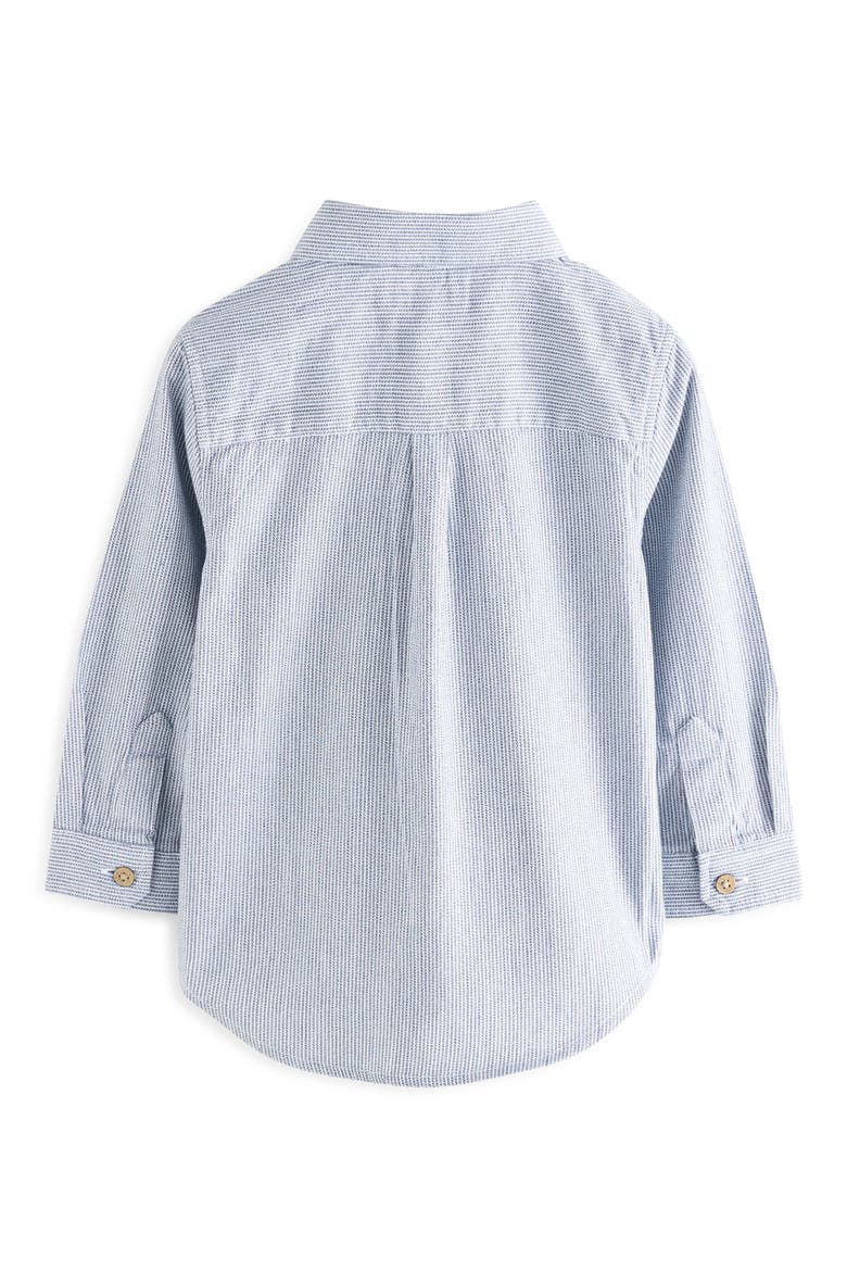 Kids' Stripe Oxford Button-Up Shirt, Alternate, color, GREY