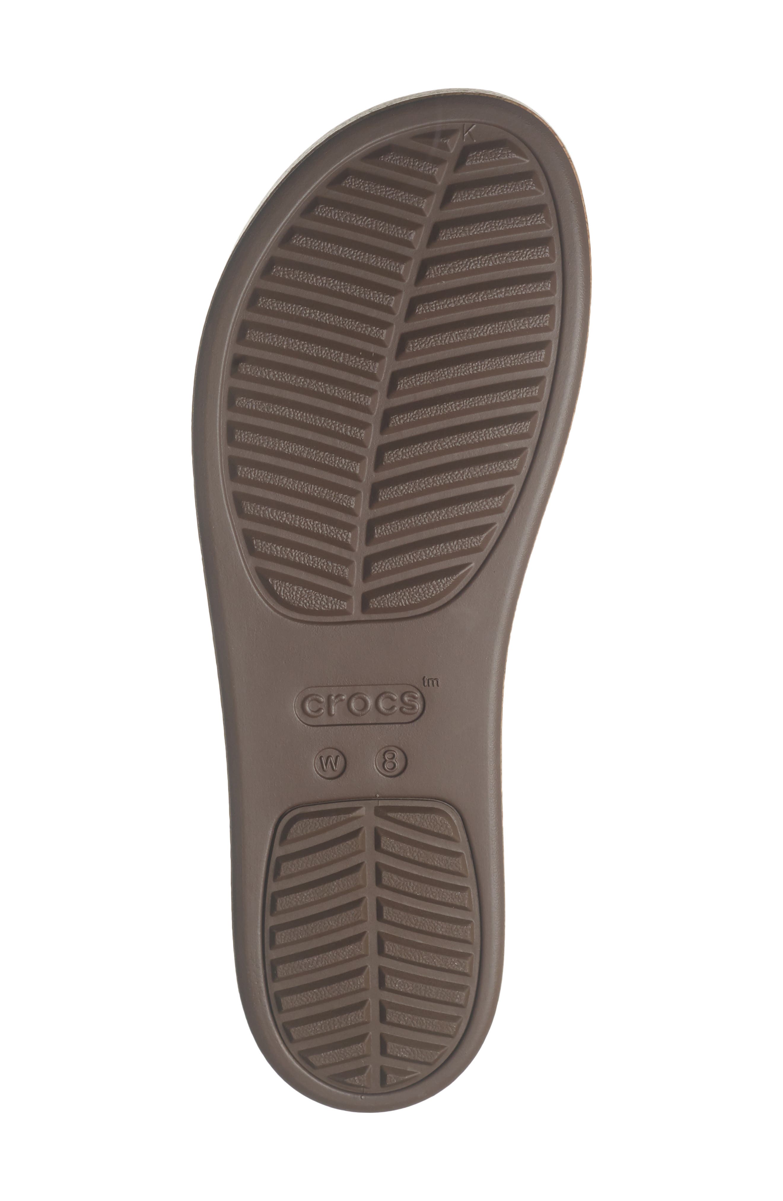 CROCS Brooklyn Cork Low Platform Wedge Sandal, Alternate, color, Chalk