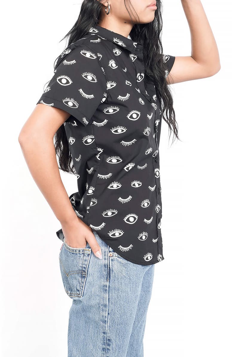 WILDFANG The Essential Button Up, Alternate, color, Wink Black