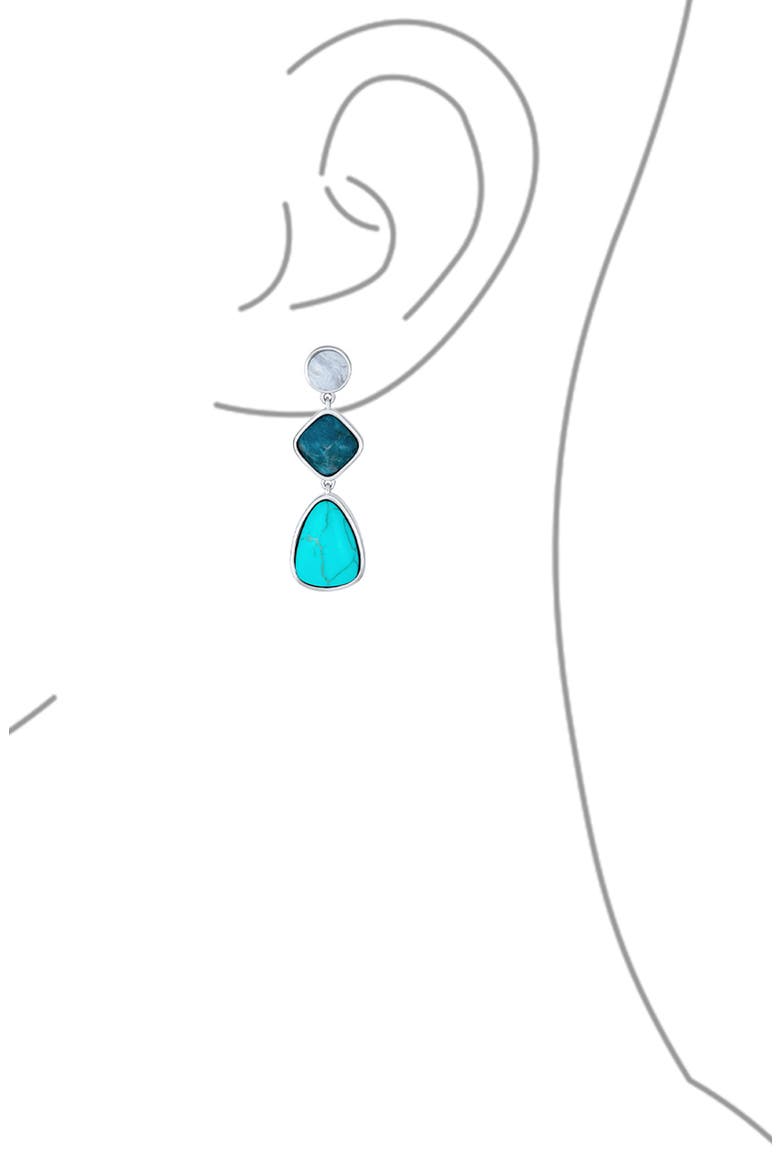 Stone Drop Earrings, Alternate, color, BLUE