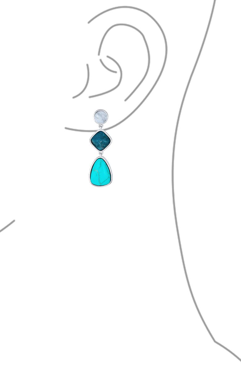 BLING JEWELRY Stone Drop Earrings, Alternate, color, 
