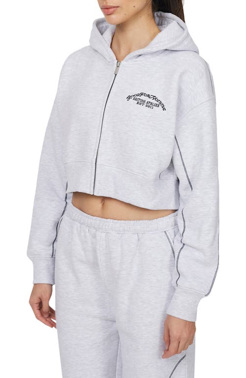 Good For Nothing Coverlock Vintage Crop Zip Hoodie In Multi