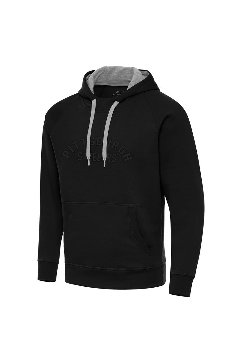 Men's Antigua  Black Pittsburgh Steelers Victory Hoodie, Alternate, color, Black