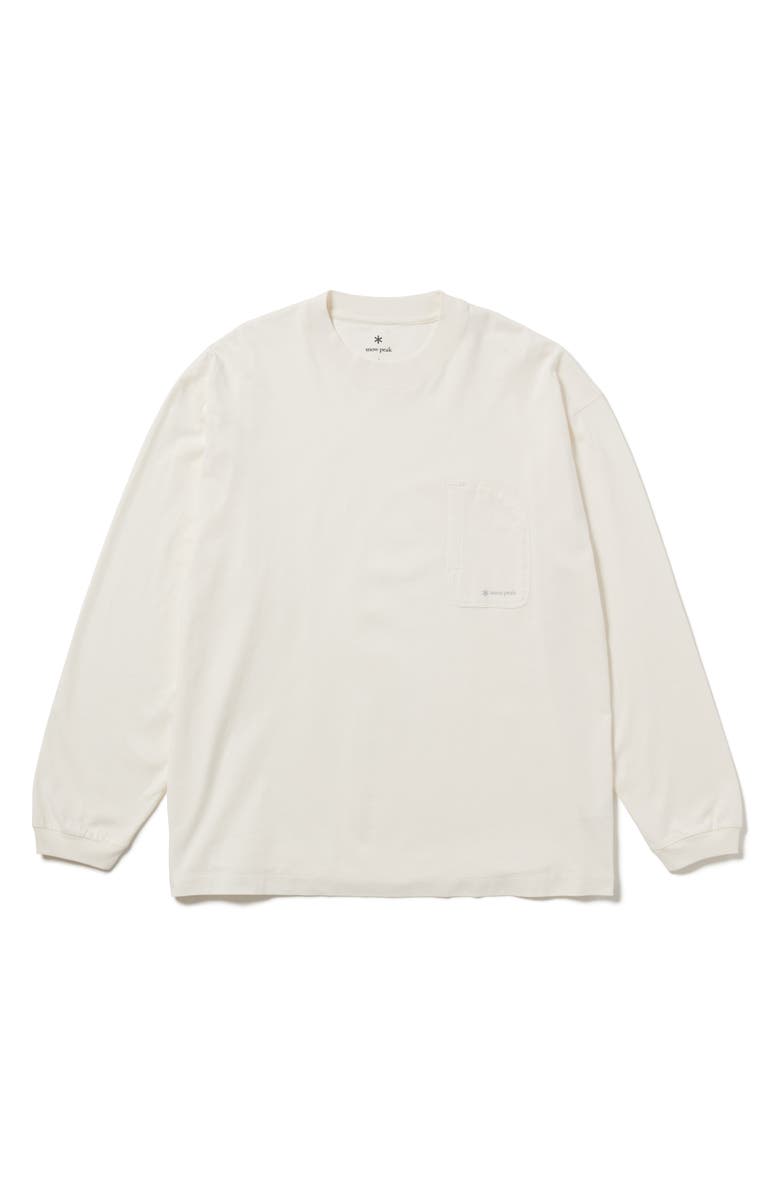Snow Peak OG Mercerized Long Sleeve T-Shirt, Alternate, color, Off White