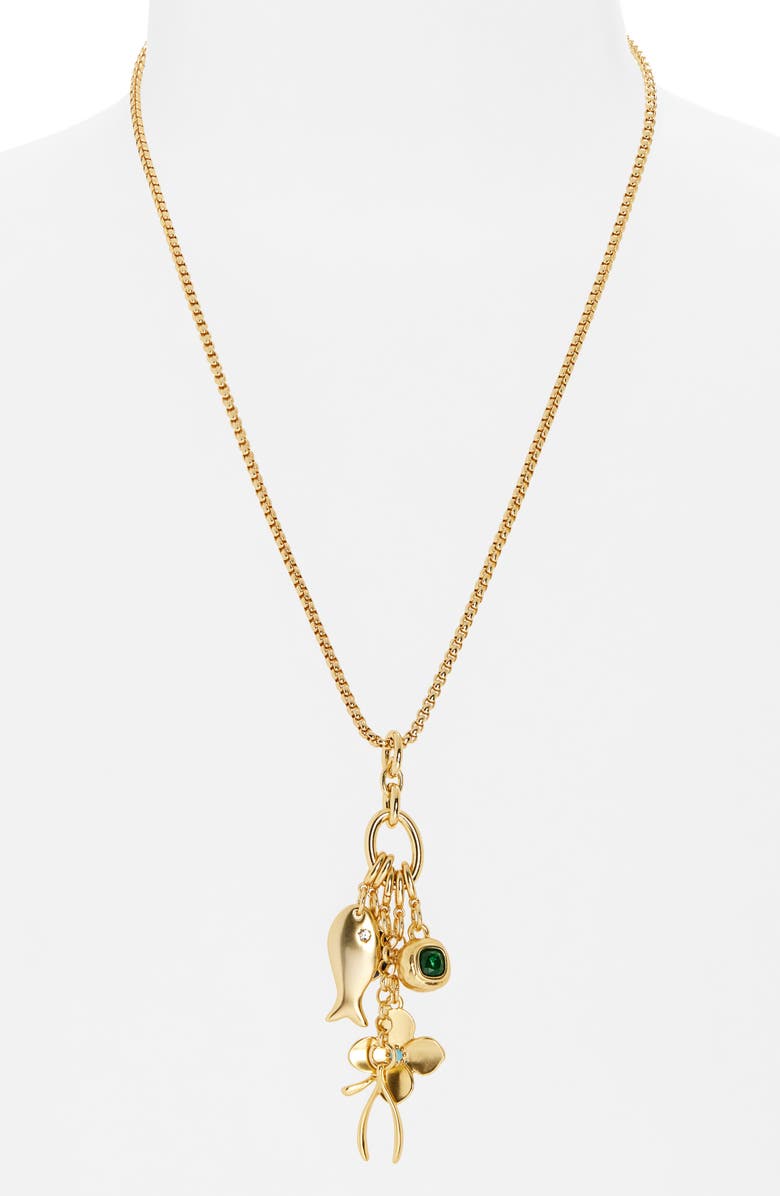ROXANNE ASSOULIN The Buona Fortuna Charm Pendant Necklace, Alternate, color, Gold