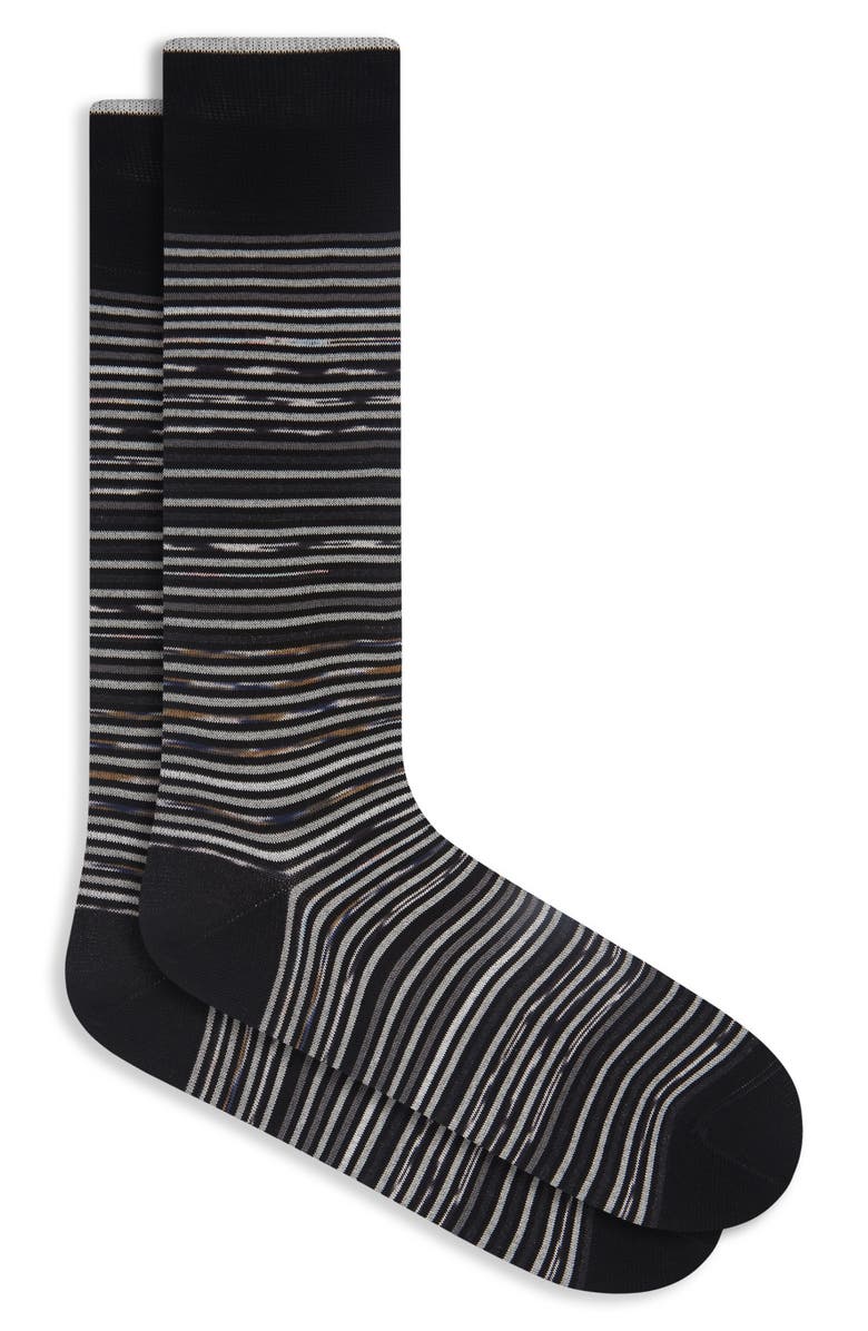 Bugatchi Stripe Mercerized Cotton Blend Dress Socks, Main, color, 