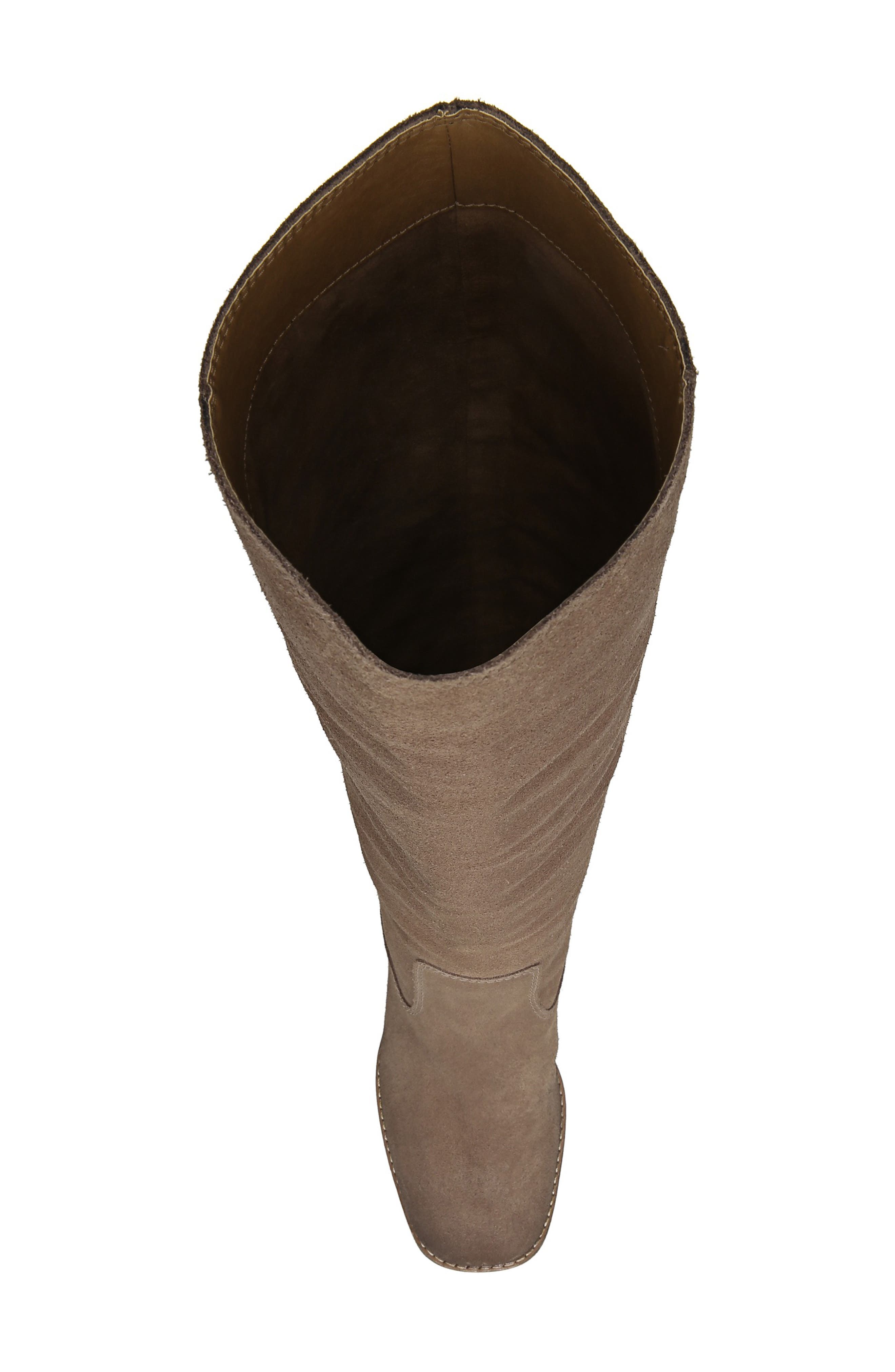 Padma Genuine Calf Hair Knee High Boot, Alternate, color, MUSHROOM SUEDE