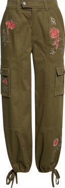 Cinq à Sept Desert Rose Zola Embrodiered Cargo Pants