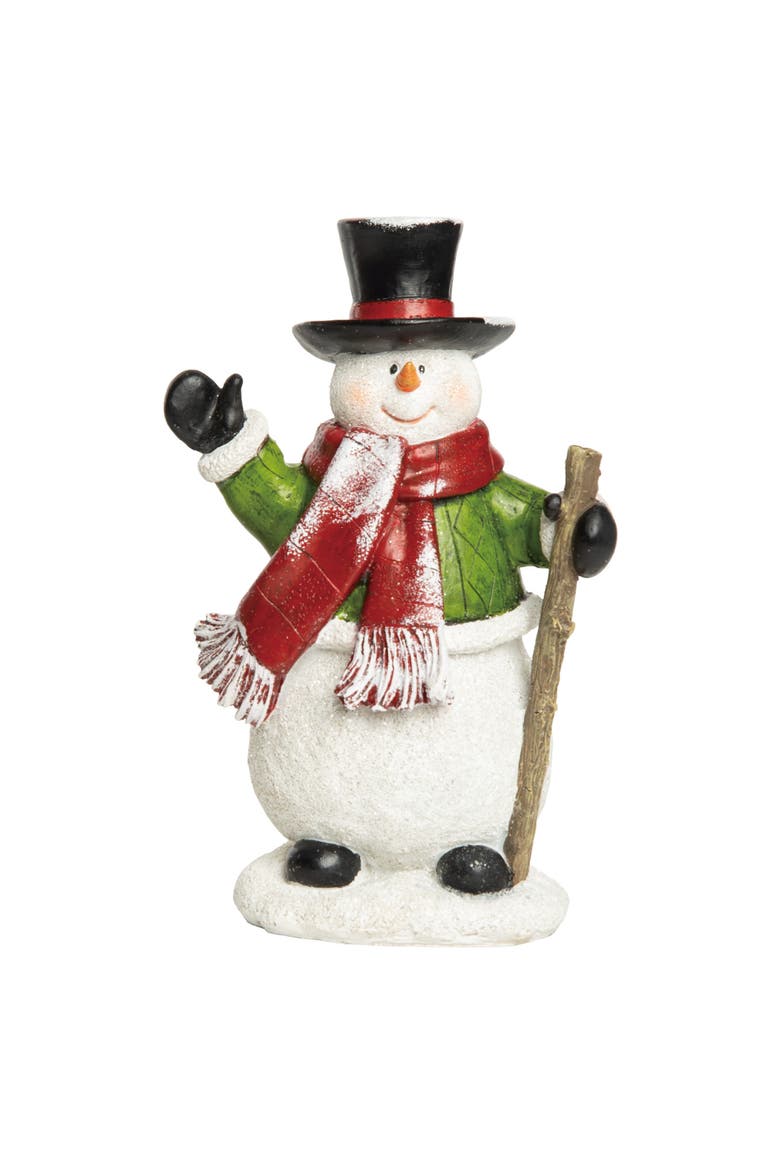 Resin Multicolored Christmas Jolly Snowman Decor, Main, color, Multicolored