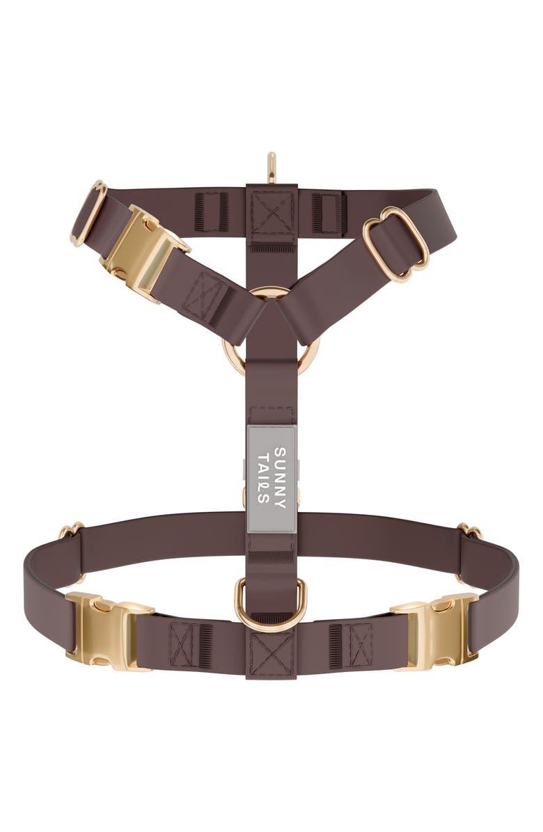 SUNNY TAILS Cloud Lite Waterproof Dog Harness, Alternate, color, Espresso Brown