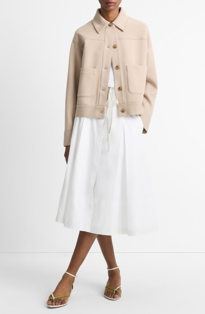 Vince Crop Jacket, Alternate, color, Light Sandbar