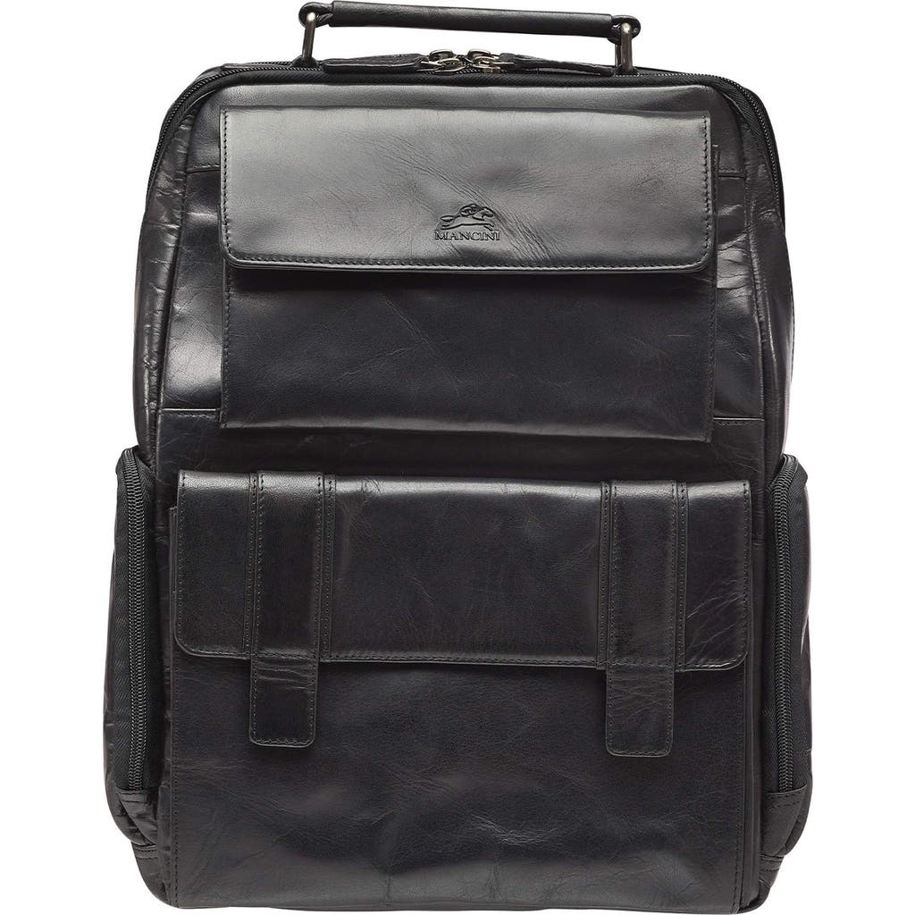 Mancini Buffalo Backpack For 15.6" Laptop In Black