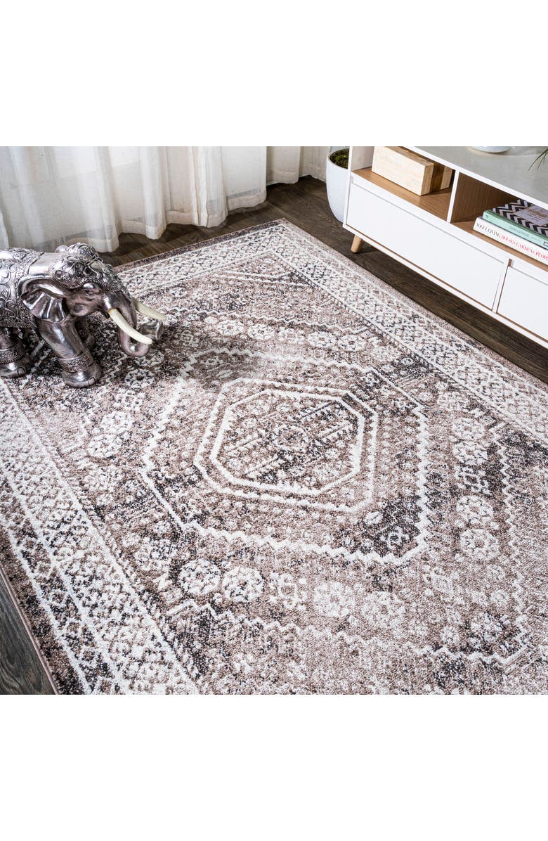 JONATHAN Y Boho Cottage Medallion Area Rug, Alternate, color, Brown/Ivory