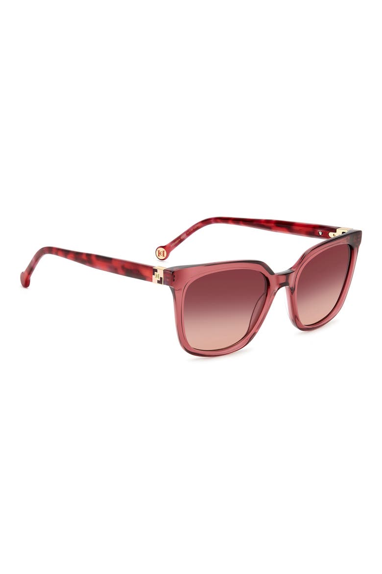 HER 0236/S 53mm Square Sunglasses, Alternate, color, BURGUNDY RED HAVANA