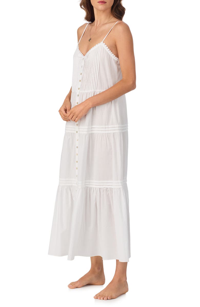 Eileen West Sleeveless Cotton Ballet Nightgown, Alternate, color, White