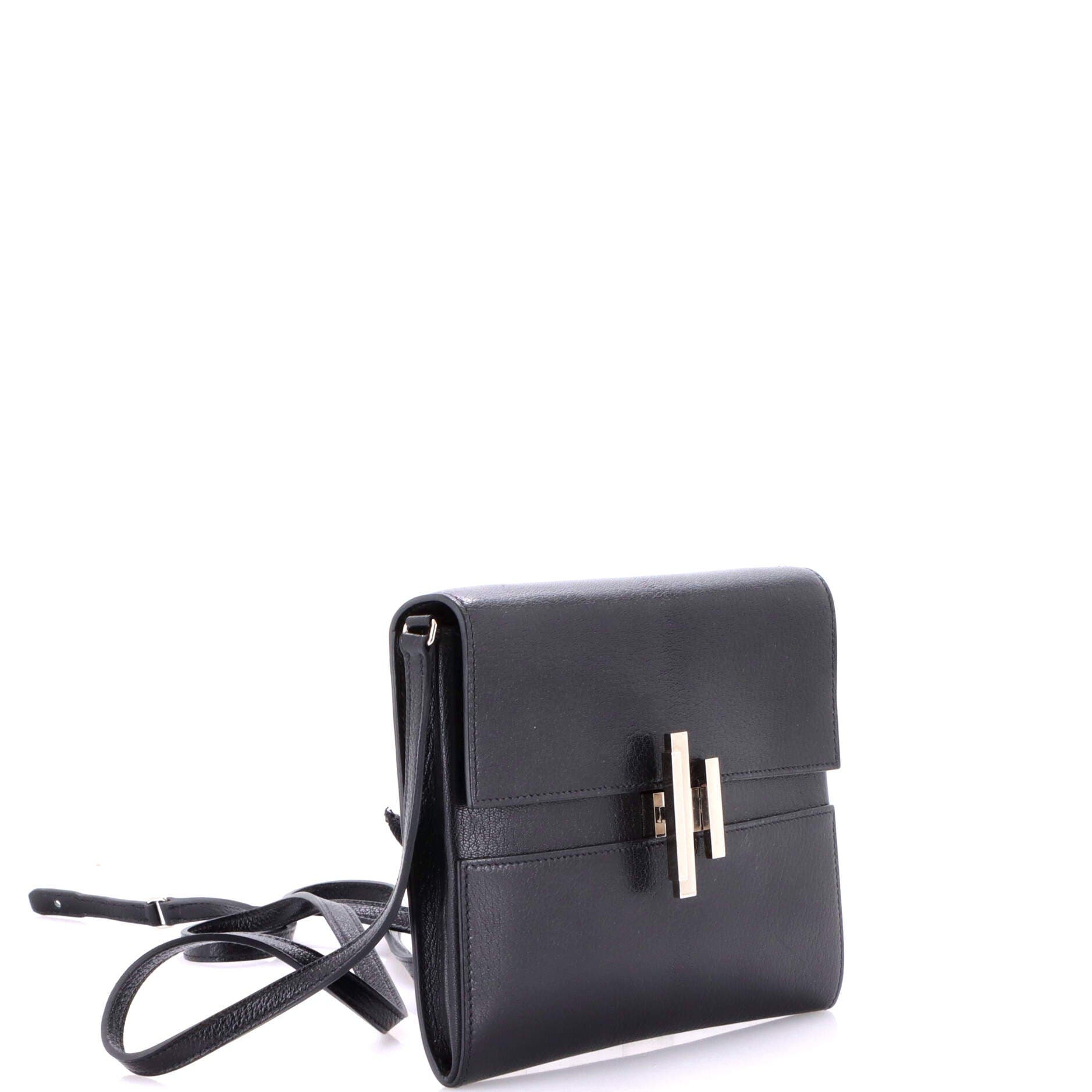 Pre-Owned Hermes Cinhetic To Go Wallet Chevre Chamkila, Alternate, color, Noir