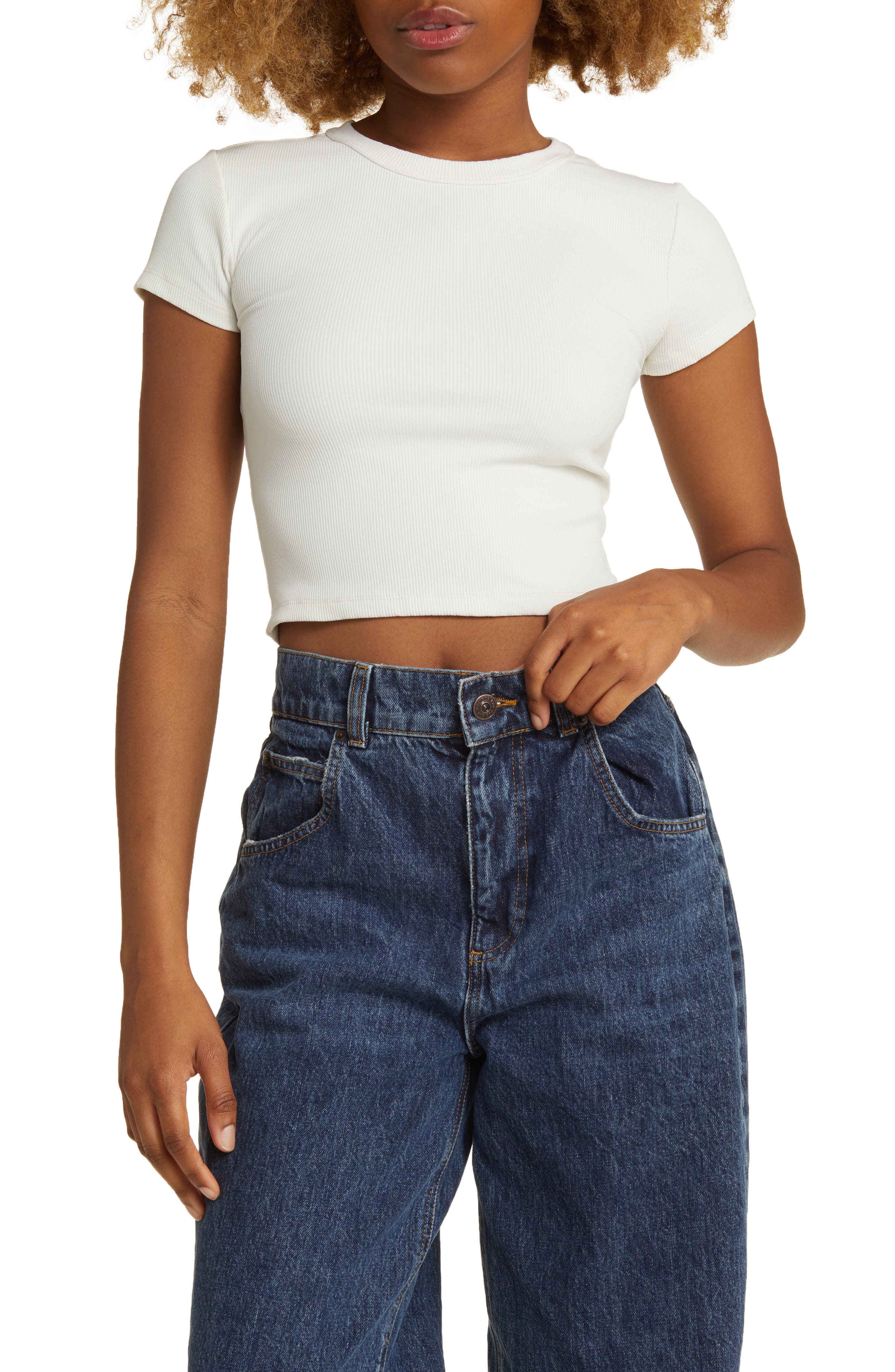 BP. Compact Rib Crop Baby Tee