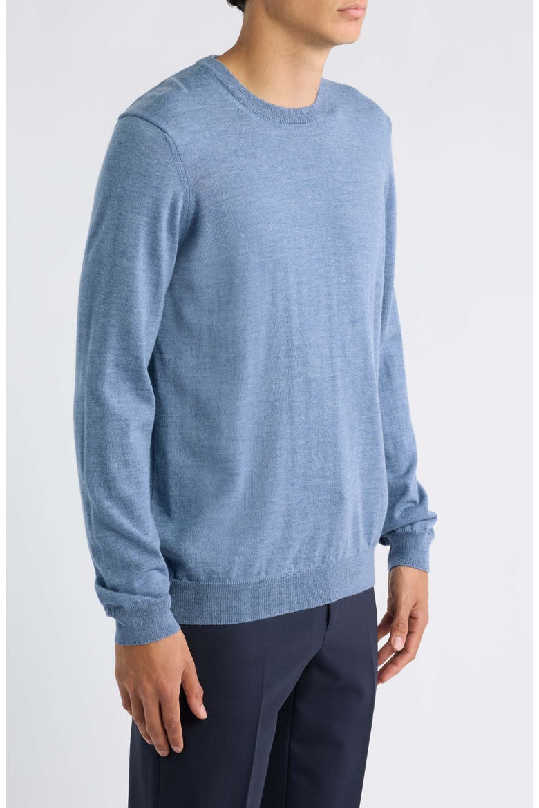 William Merino Wool Crewneck Sweater, Alternate, color, AIR BLUE